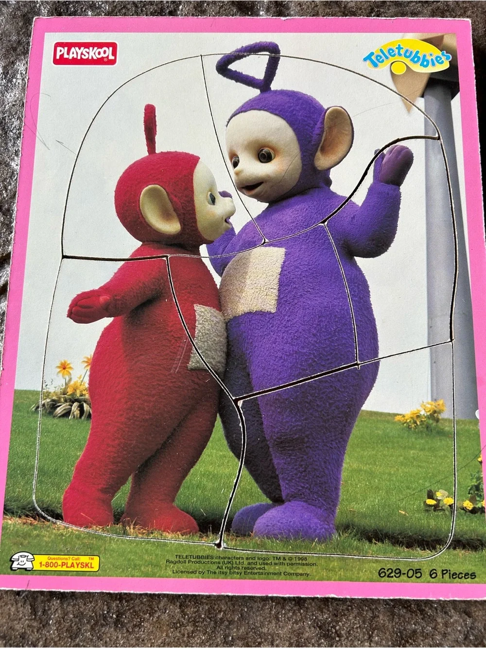 Vintage 1998 Teletubbies wooden hard puzzle (lot of 2)